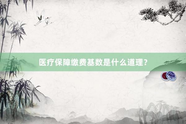 医疗保障缴费基数是什么道理？